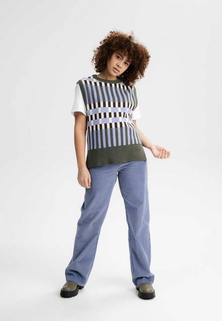 Melawear Damen Jacquard Strick Pullunder JAMUNA Super Rabatt