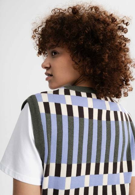 Melawear Damen Jacquard Strick Pullunder JAMUNA Super Rabatt