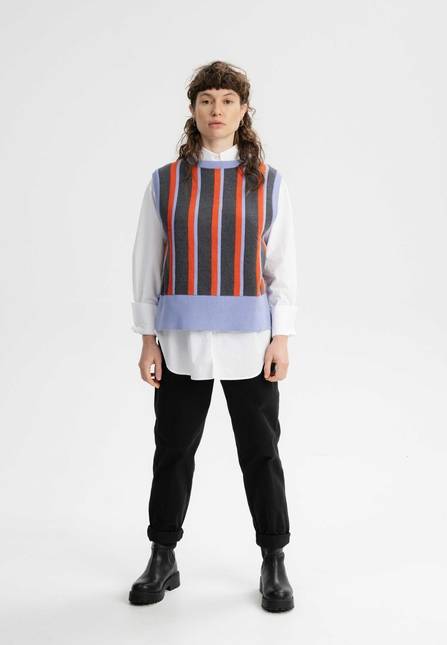 Melawear Damen Jacquard Strick Pullunder JAMUNA Riesige Rabatte