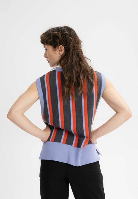Melawear Damen Jacquard Strick Pullunder JAMUNA Riesige Rabatte