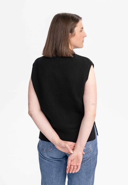 Melawear Damen Jacquard Strick Pullunder JAMUNA 50% Rabatt mit kostenlosem Versand