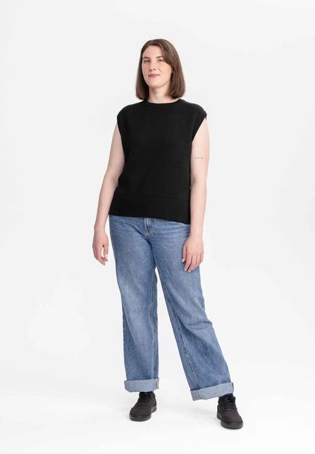 Melawear Damen Jacquard Strick Pullunder JAMUNA 50% Rabatt mit kostenlosem Versand