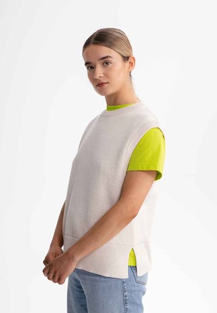 Melawear Damen Jacquard Strick Pullunder JAMUNA Clearance-Verkauf