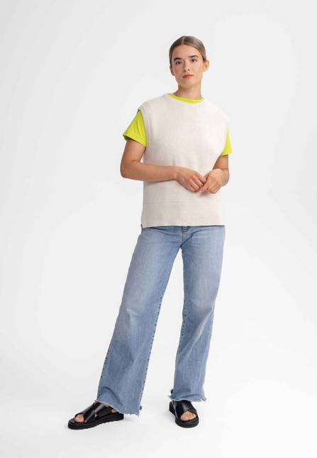 Melawear Damen Jacquard Strick Pullunder JAMUNA Clearance-Verkauf