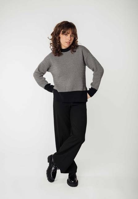 Melawear Jacquard Strickpullover FAIZA 50% Rabatt für begrenzte Zeit