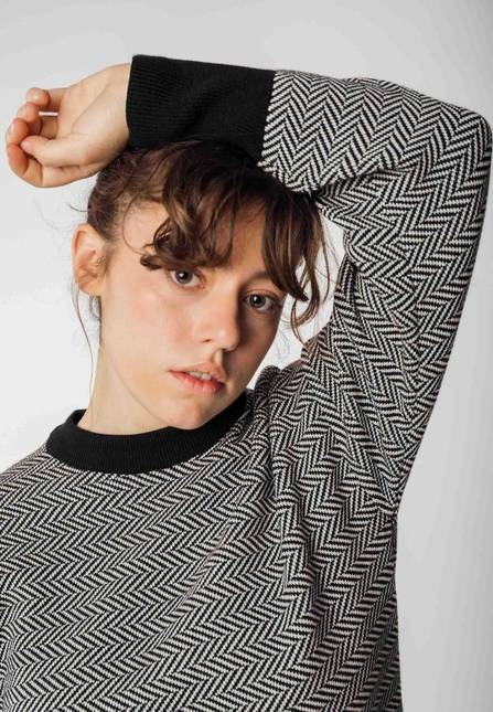 Melawear Jacquard Strickpullover FAIZA 50% Rabatt für begrenzte Zeit