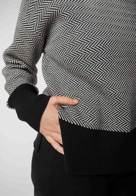Melawear Jacquard Strickpullover FAIZA 50% Rabatt für begrenzte Zeit