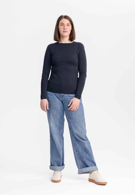 Melawear Damen Basic Langarmshirt DHIVYA Saisonschlussverkauf