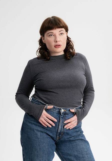 Melawear Damen Basic Langarmshirt DHIVYA Cyber Monday
