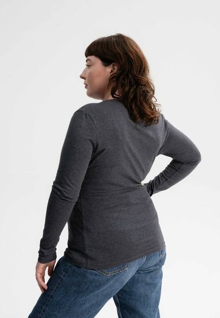 Melawear Damen Basic Langarmshirt DHIVYA Cyber Monday