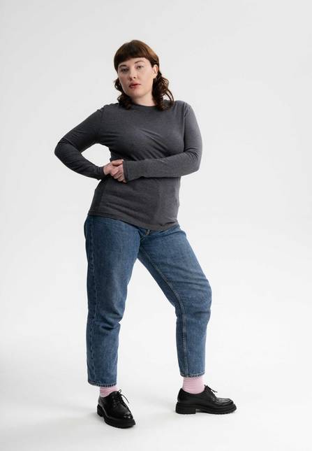 Melawear Damen Basic Langarmshirt DHIVYA Cyber Monday