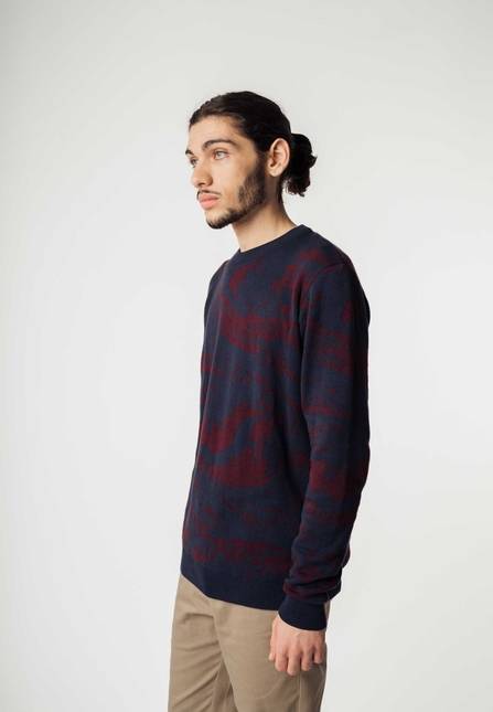 Melawear Jacquard Strickpullover MANAV im Angebot