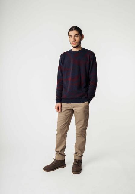 Melawear Jacquard Strickpullover MANAV im Angebot