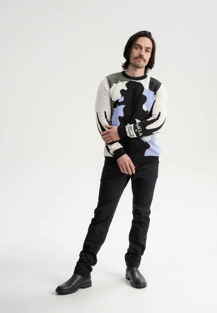 Melawear Jacquard Strickpullover Artist Edition Maggie Rabatt