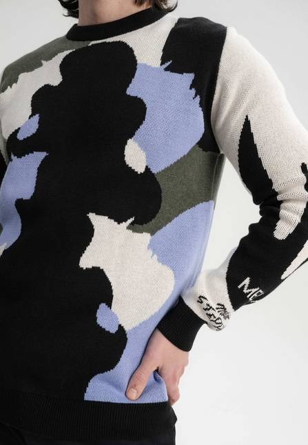 Melawear Jacquard Strickpullover Artist Edition Maggie Rabatt