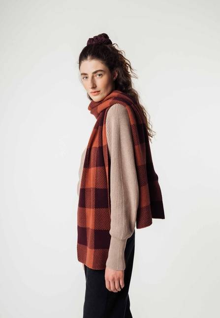 Melawear Jacquard Rippstrick Schal ASMEE Speichern exportieren