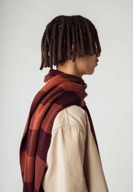 Melawear Jacquard Rippstrick Schal ASMEE Speichern exportieren