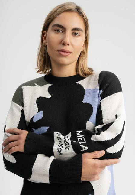 Melawear Jacquard Strickpullover Artist Edition Maggie Begrenztes Angebot
