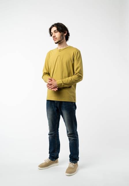 Melawear Henley Langarmshirt RAHUL Super Sparpreis