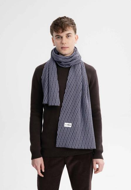 Melawear Jacquard Rippstrick Schal ASMEE Letzte 3 Tage