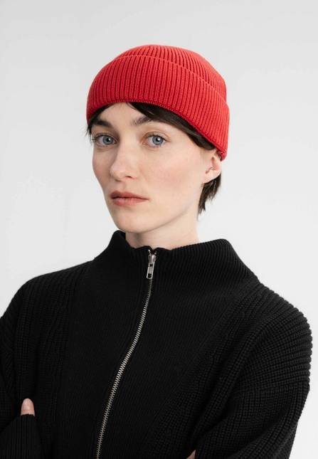 Melawear Unisex Kurze Rippstrick Mütze RAFI Preisnachlass
