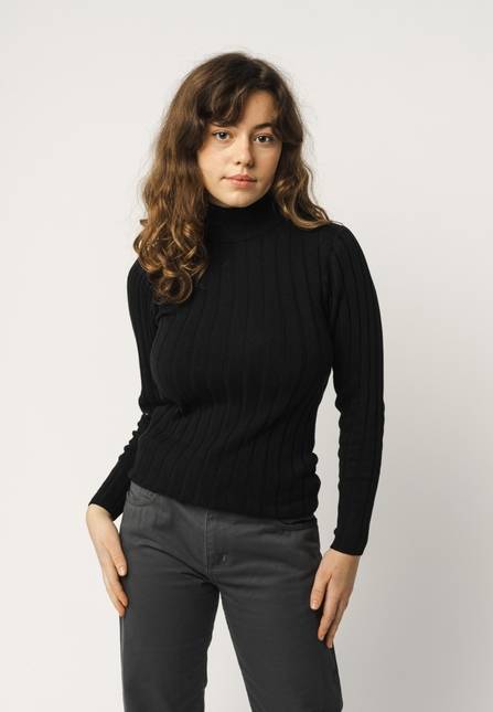 Melawear Damen Strickpullover mit Mockneck AMBA Neuheiten