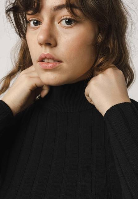 Melawear Damen Strickpullover mit Mockneck AMBA Neuheiten