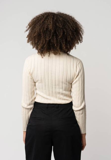 Melawear Damen Strickpullover mit Mockneck AMBA Bestseller