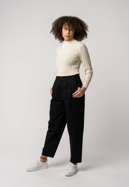 Melawear Damen Strickpullover mit Mockneck AMBA Bestseller
