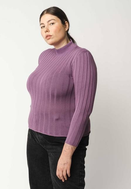 Melawear Damen Strickpullover mit Mockneck AMBA Saisonale Angebote