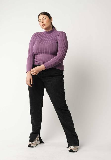 Melawear Damen Strickpullover mit Mockneck AMBA Saisonale Angebote