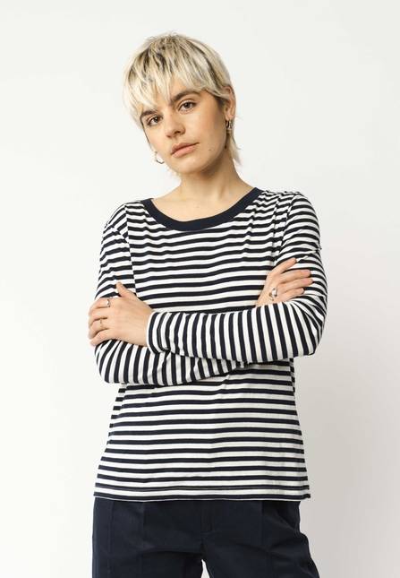 Melawear Basic Langarmshirt REENA Stripes Begrenzte Freigabe