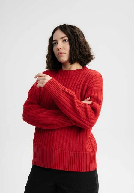 Melawear Strukturierter Strickpullover ISHANI Sonderangebot der Fabrik