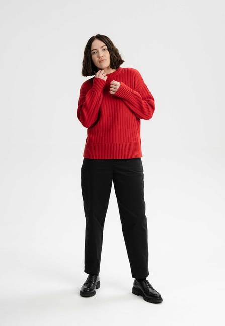 Melawear Strukturierter Strickpullover ISHANI Sonderangebot der Fabrik