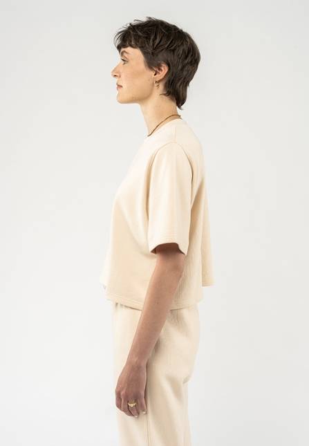 Melawear French Terry Cropped T-Shirt DEEPALI Nur noch ein Tag übrig