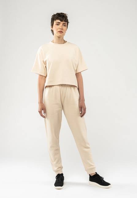Melawear French Terry Cropped T-Shirt DEEPALI Nur noch ein Tag übrig