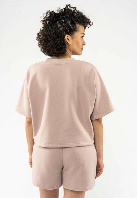 Melawear French Terry Cropped T-Shirt DEEPALI Super Rabatt