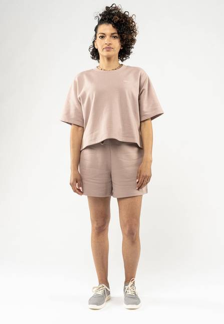 Melawear French Terry Cropped T-Shirt DEEPALI Super Rabatt