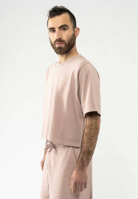 Melawear French Terry Cropped T-Shirt DEEPALI Super Rabatt