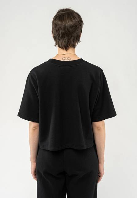 Melawear French Terry Cropped T-Shirt DEEPALI Riesige Rabatte