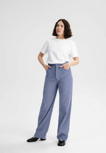 Melawear Cord Hose mit hohem Bund und weitem Bein OORJA Schlussverkauf