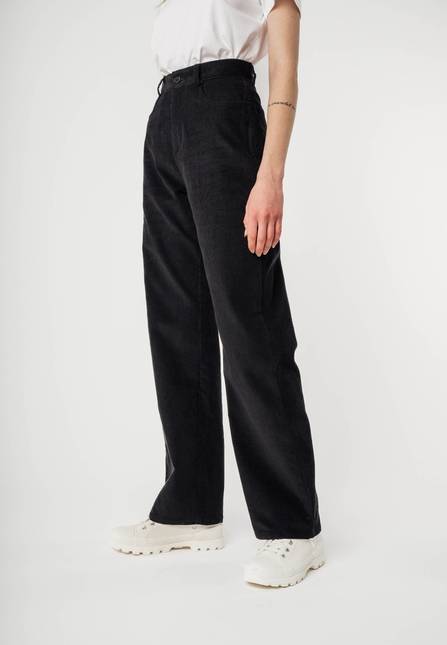 Melawear Cord Hose mit hohem Bund und weitem Bein OORJA Neueste Mode