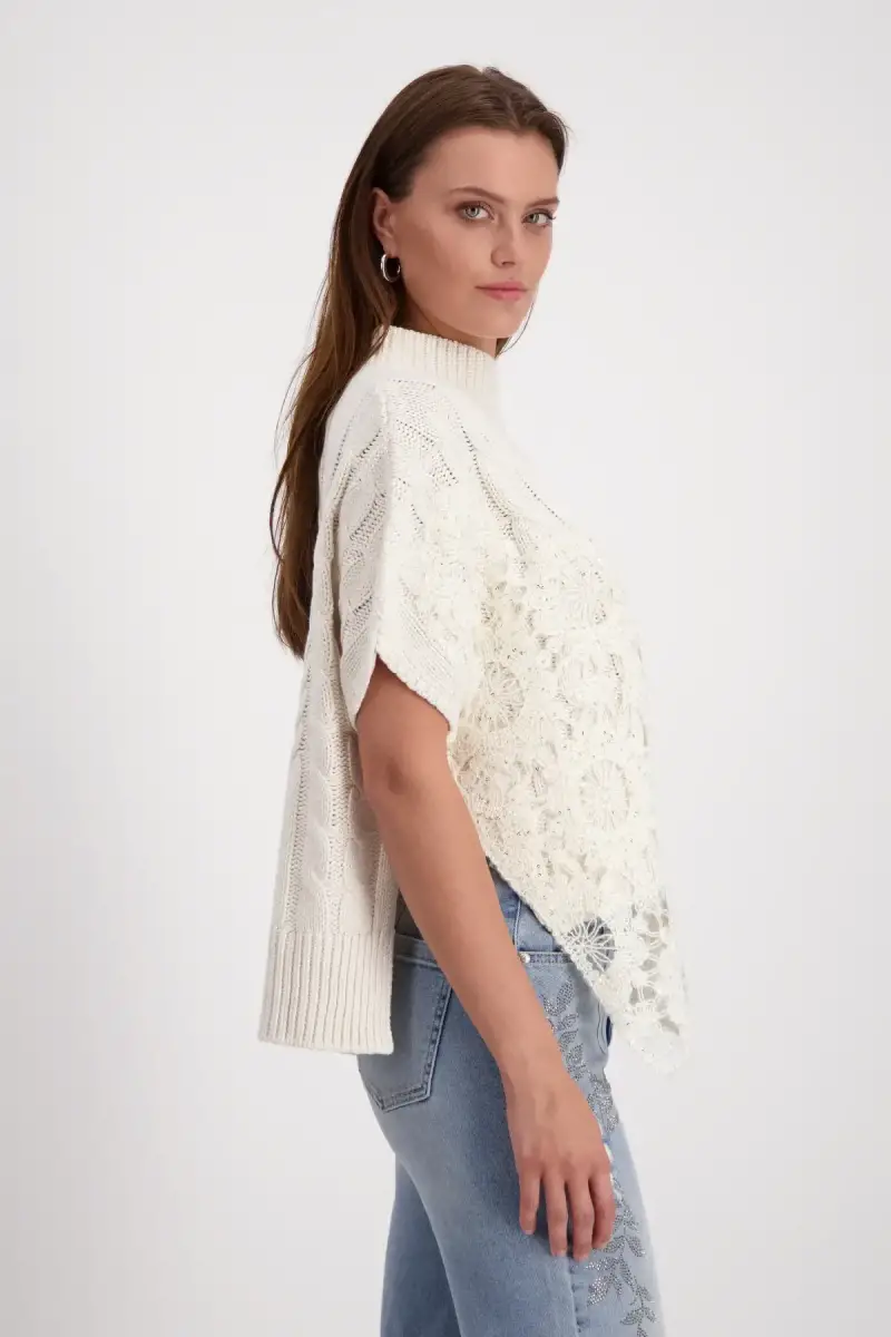 ﻿Monari Pullover mit Spitze Neueste Mode