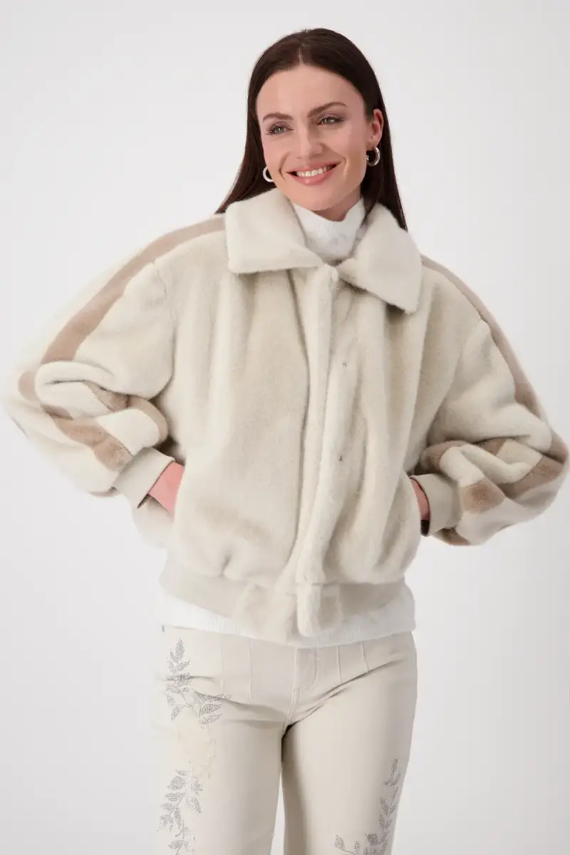 Monari Flauschige Jacke Online Outlet