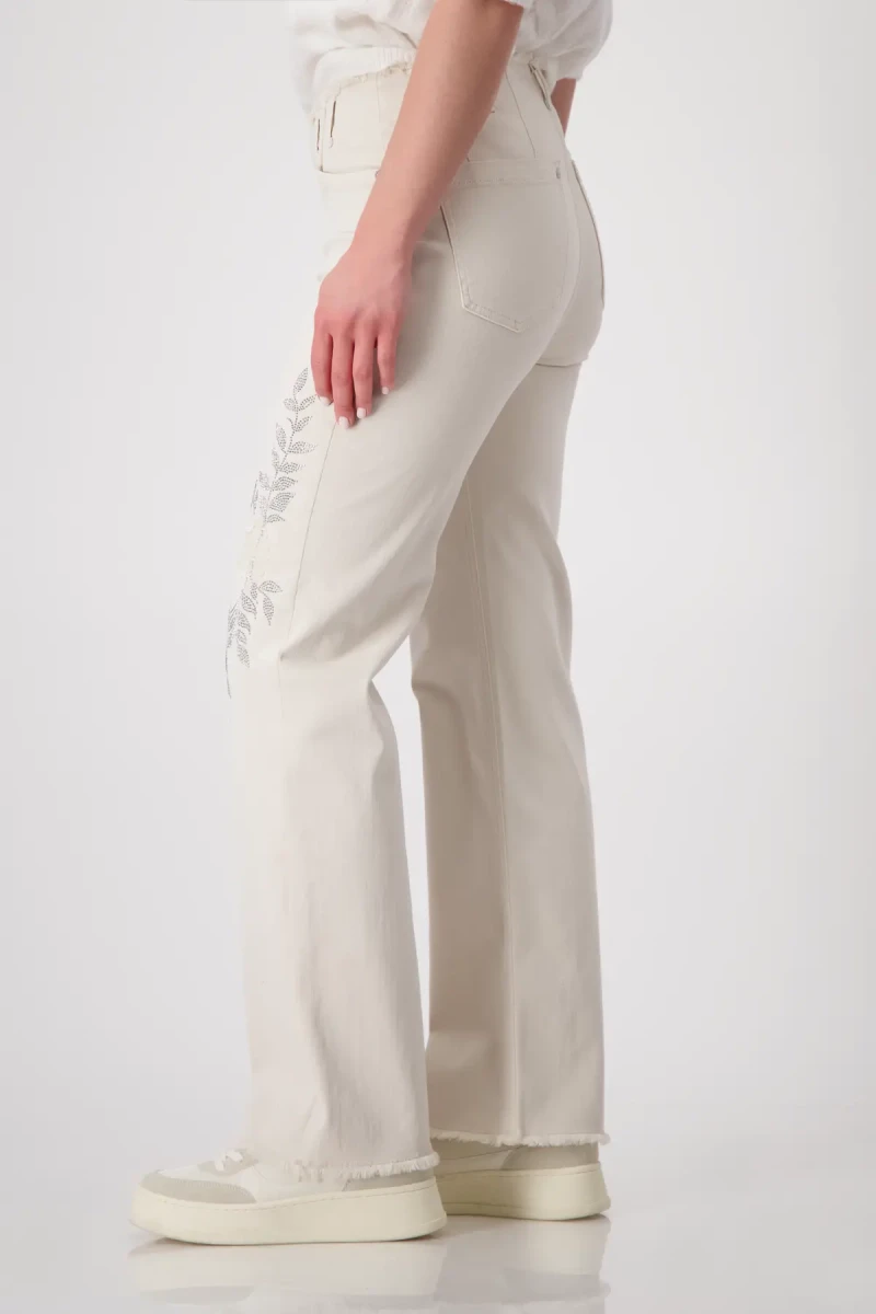 Monari Wide Leg Hose mit Schmuck Neuheiten