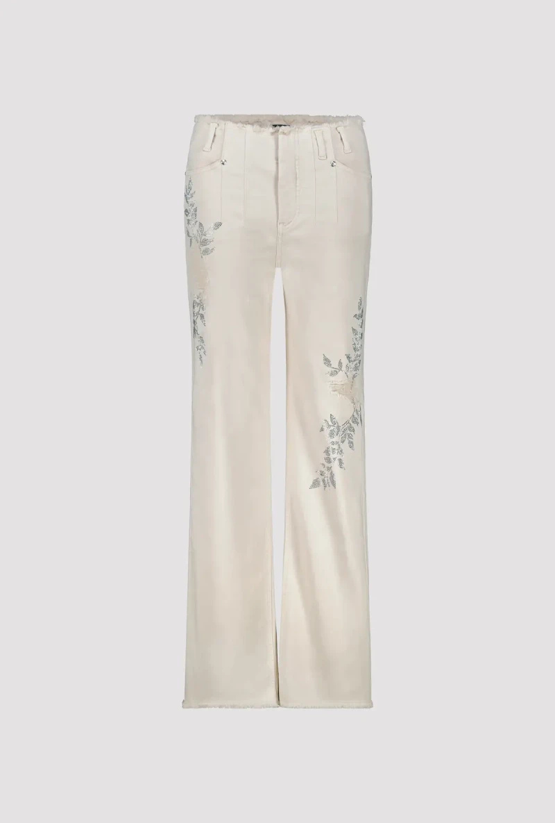 Monari Wide Leg Hose mit Schmuck Neuheiten