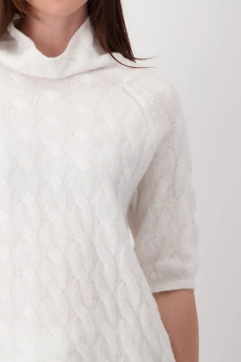 Monari Flauschiger Pullover mit Zopfmuster Räumungsverkauf