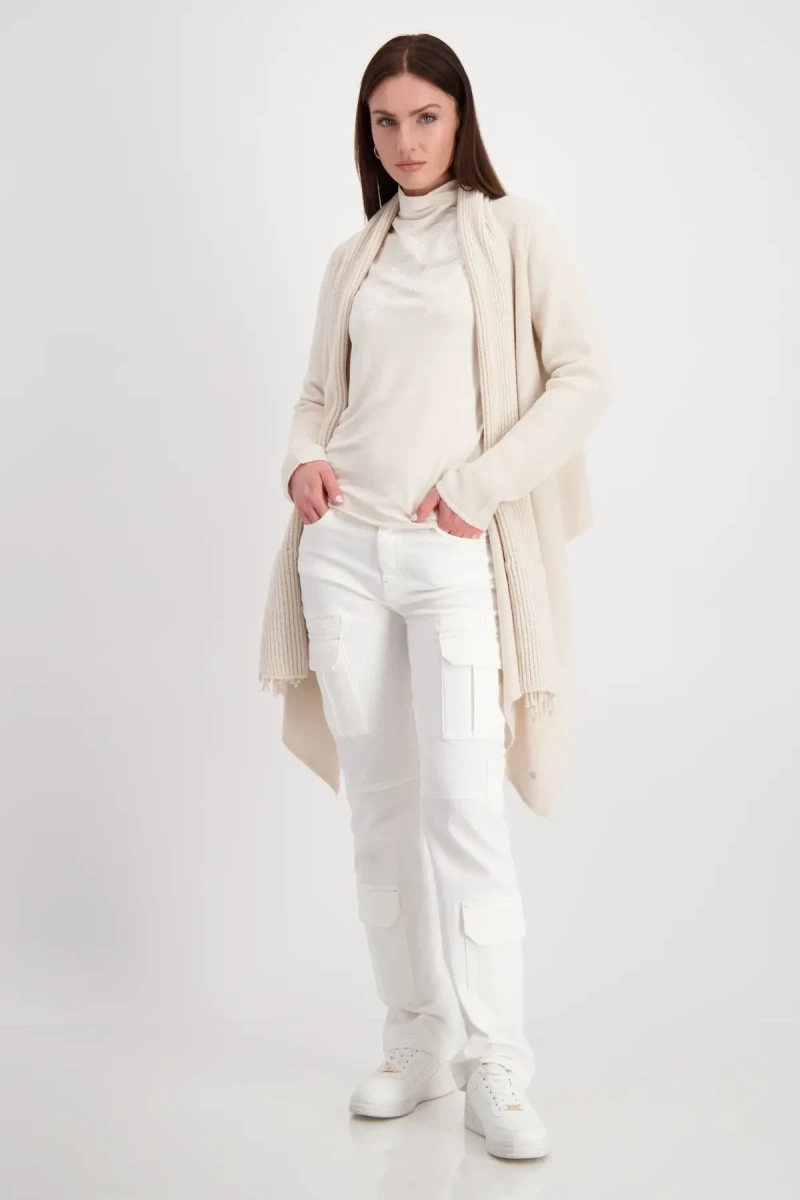 Monari Shirt mit toniger Pailletten-Blume Tägliche Deals