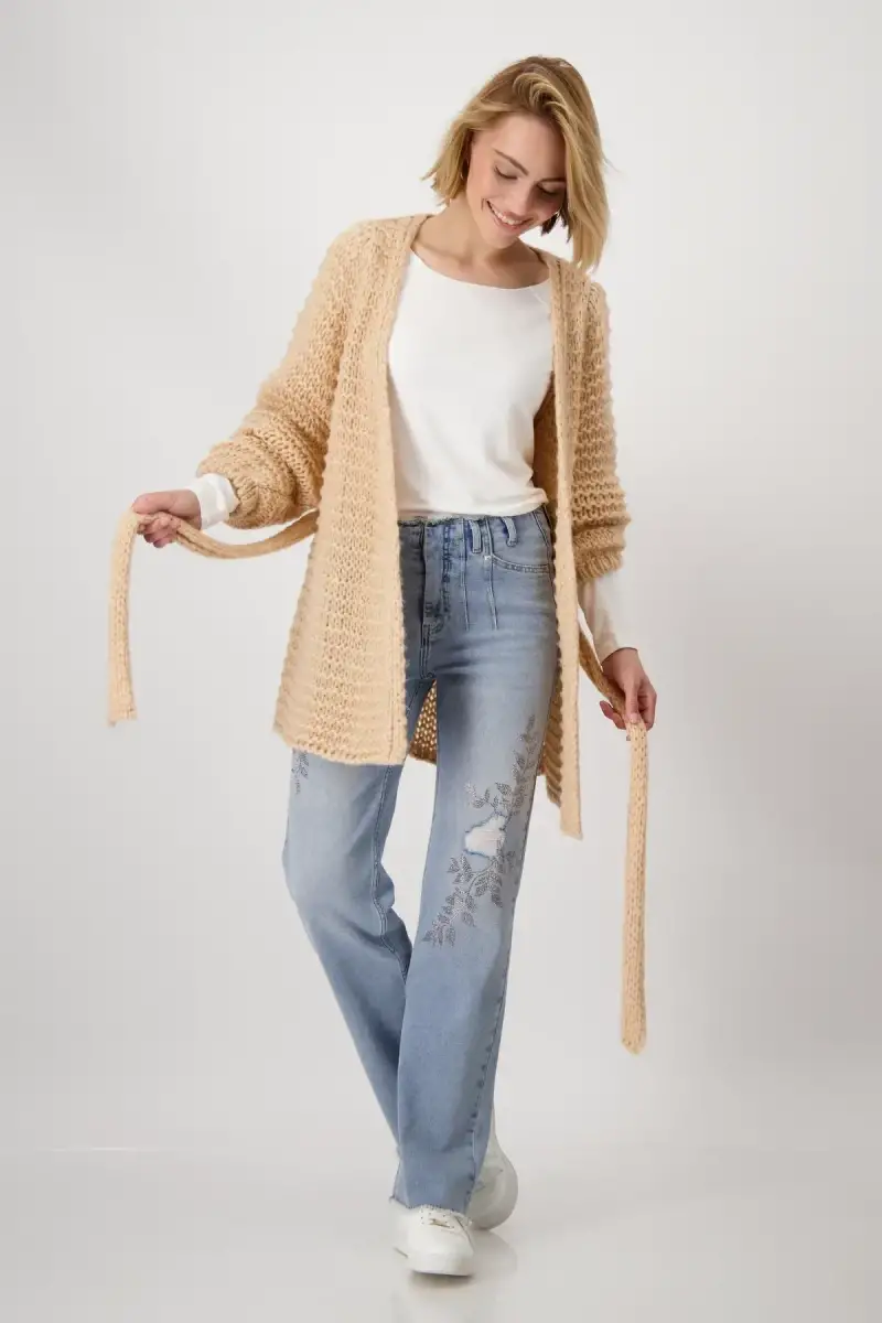 Monari Locker gestrickte Strickjacke Super Sparpreis