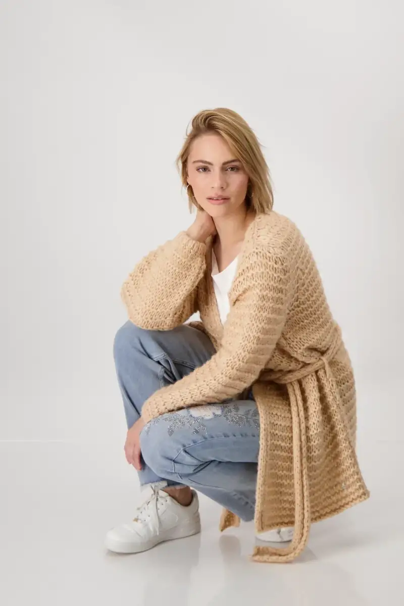 Monari Locker gestrickte Strickjacke Super Sparpreis